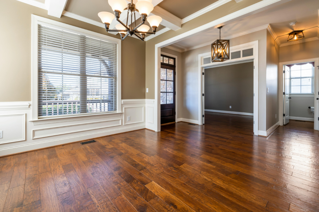 What flooring looks best next to hardwood?